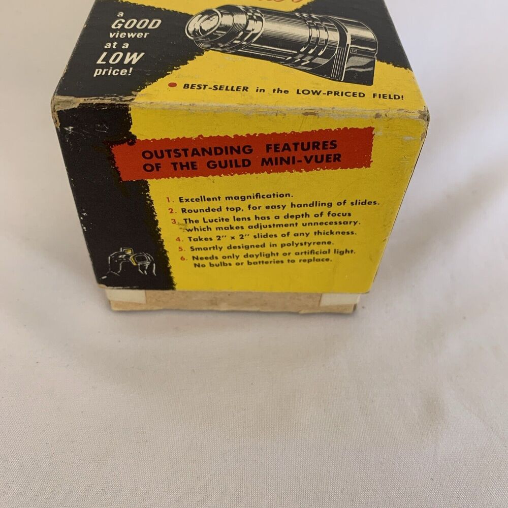 VINTAGE ANTIQUE‎ Guild Mini-Viewer W/ORIG BOX 2" x 2" PHOTO Slides PHOTOGRAPHY - Picture 2 of 7